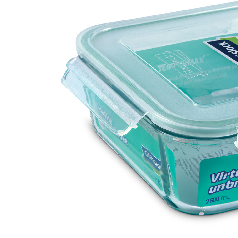 Glasslock Classic Airtight Tempered Food Container, Microwave Safe