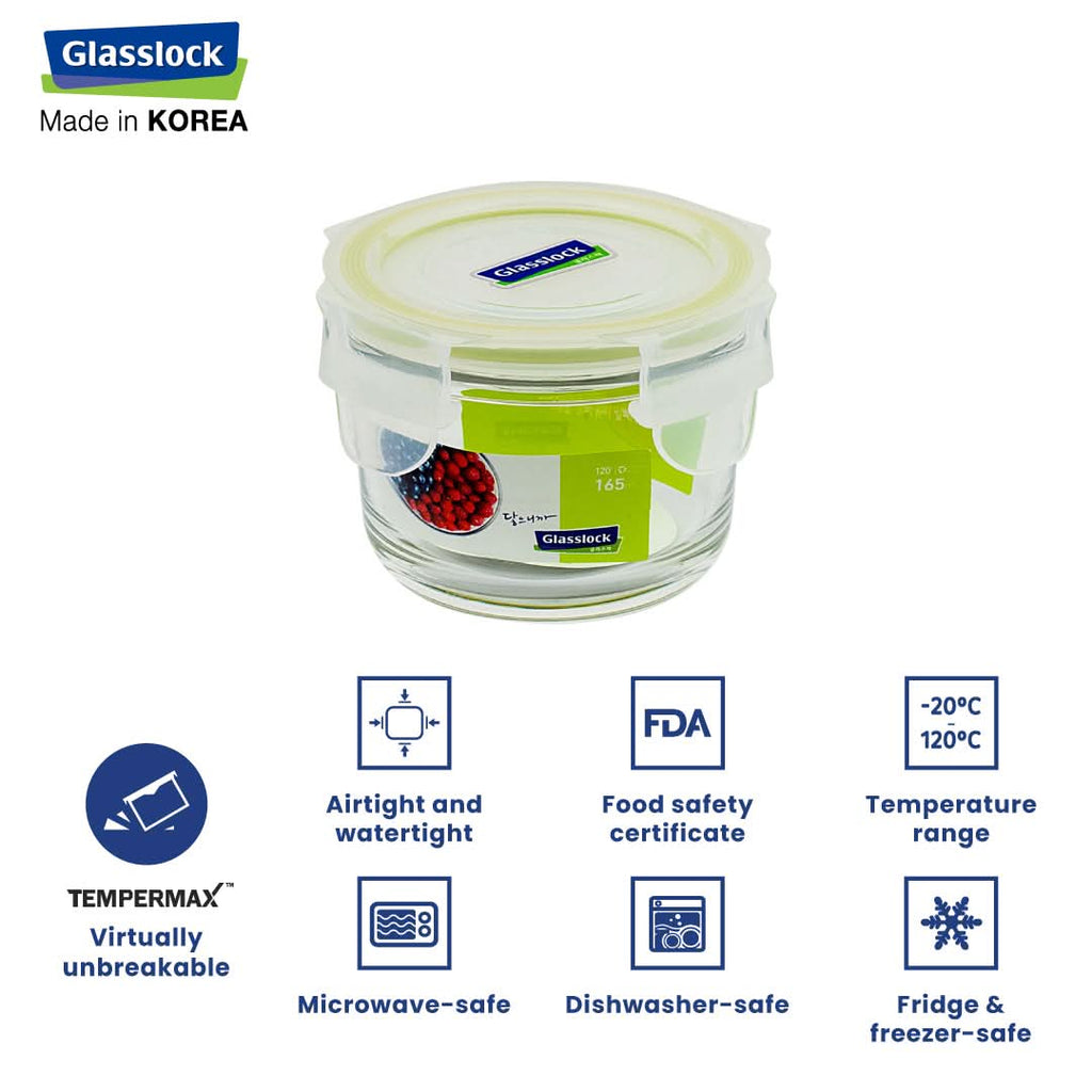 Glasslock Classic Airtight Tempered Food Container, Microwave Safe