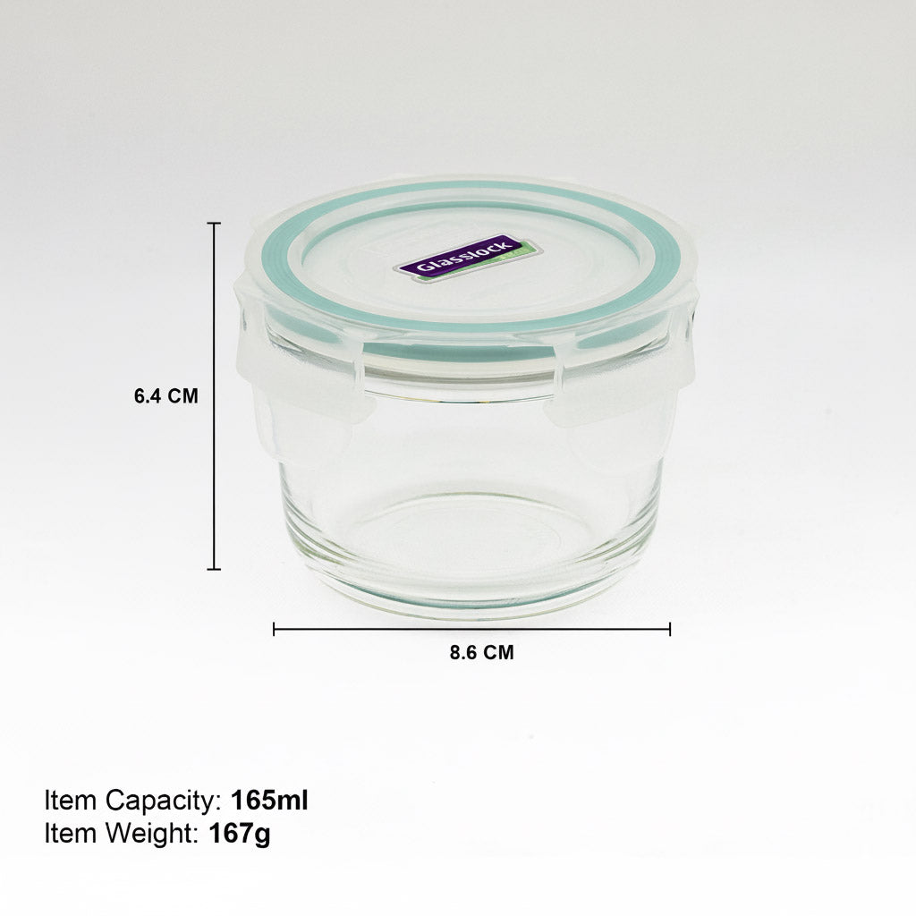 Glasslock Classic Airtight Tempered Food Container, Microwave Safe