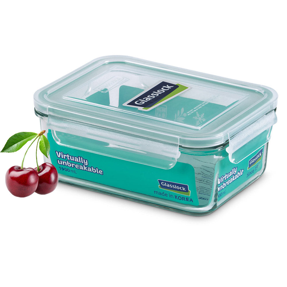 Glasslock Classic Airtight Tempered Food Container, Microwave Safe