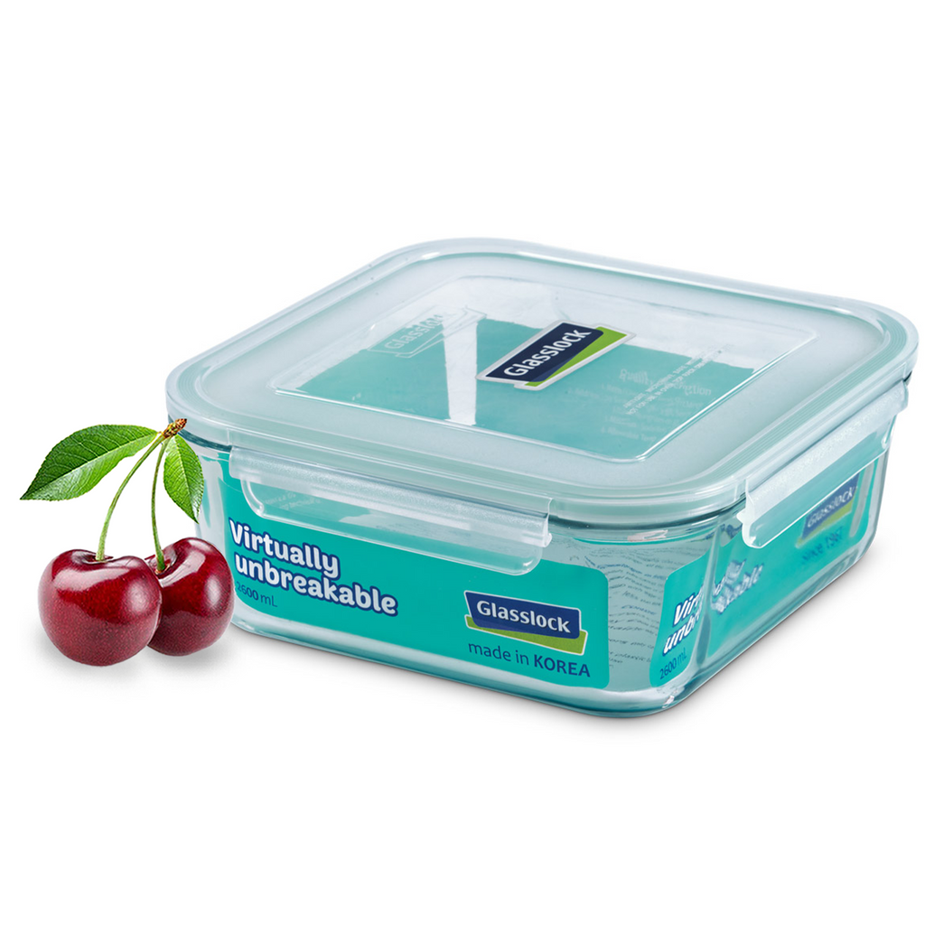 Glasslock Classic Airtight Tempered Food Container, Microwave Safe