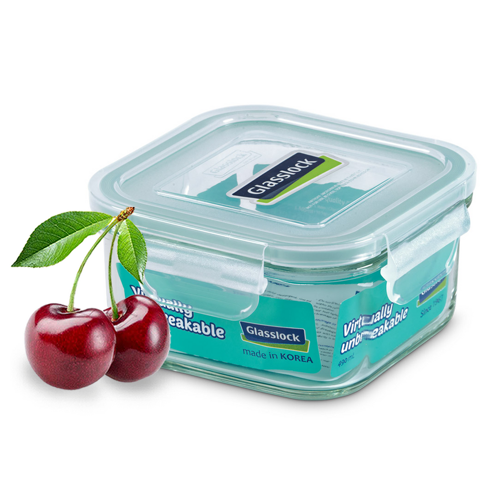 Glasslock Airtight Tempered Lunch Set, Microwave Safe, with Bag