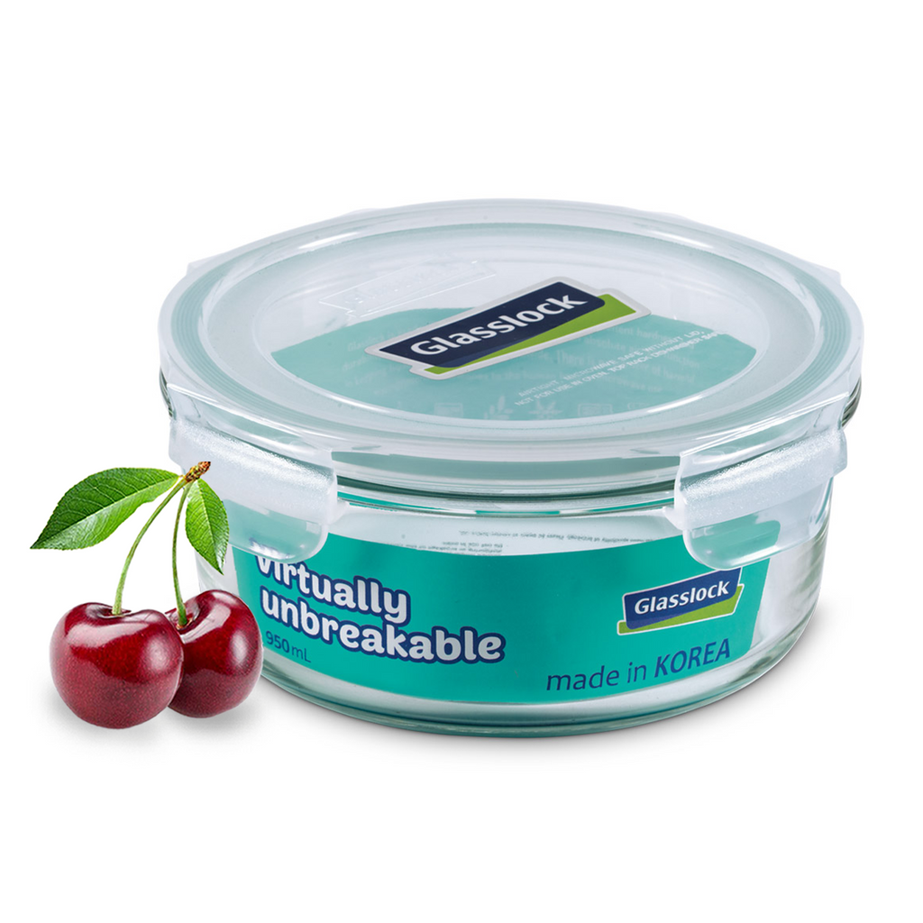 Glasslock Classic Airtight Tempered Food Container, Microwave Safe