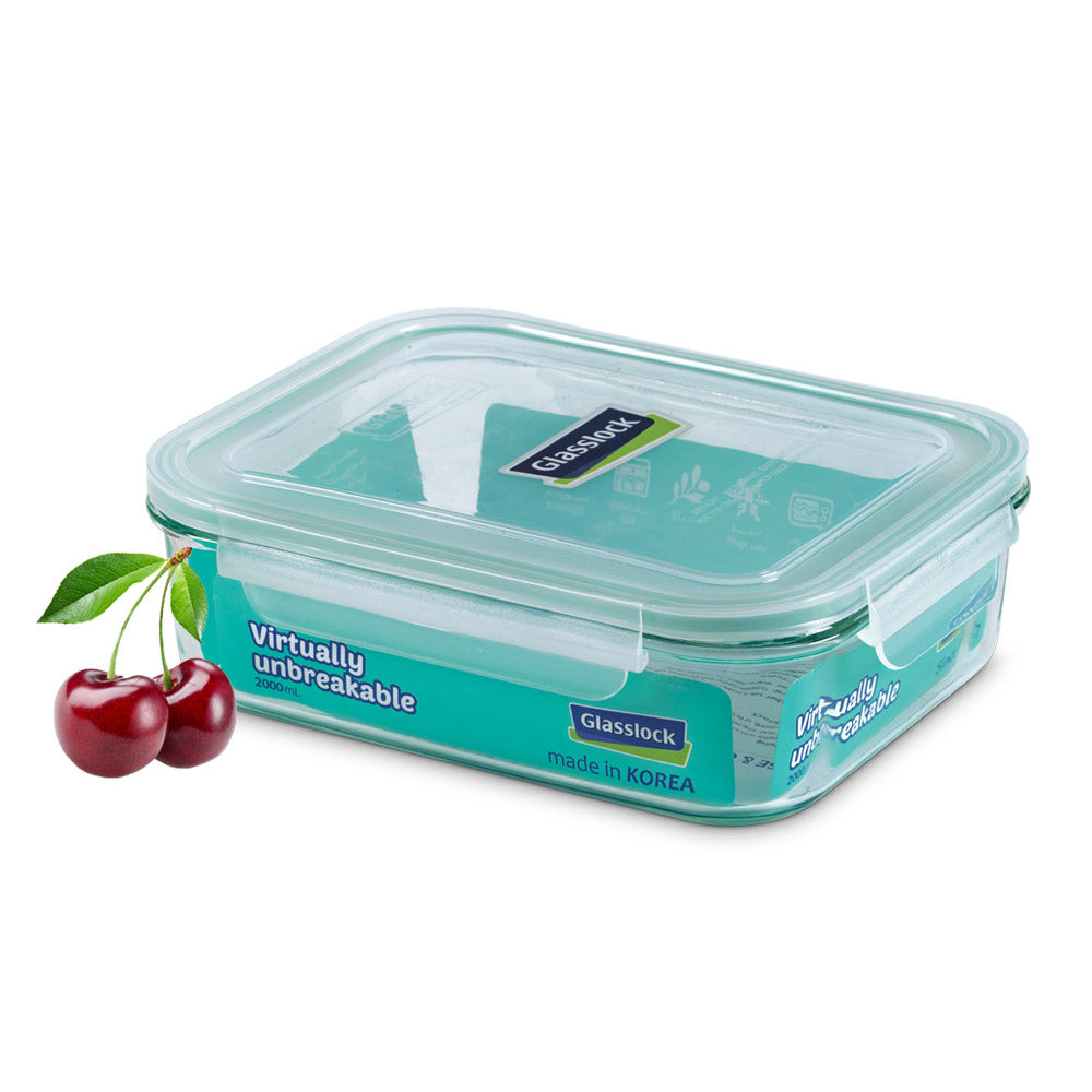 Glasslock Classic Airtight Tempered Food Container, Microwave Safe