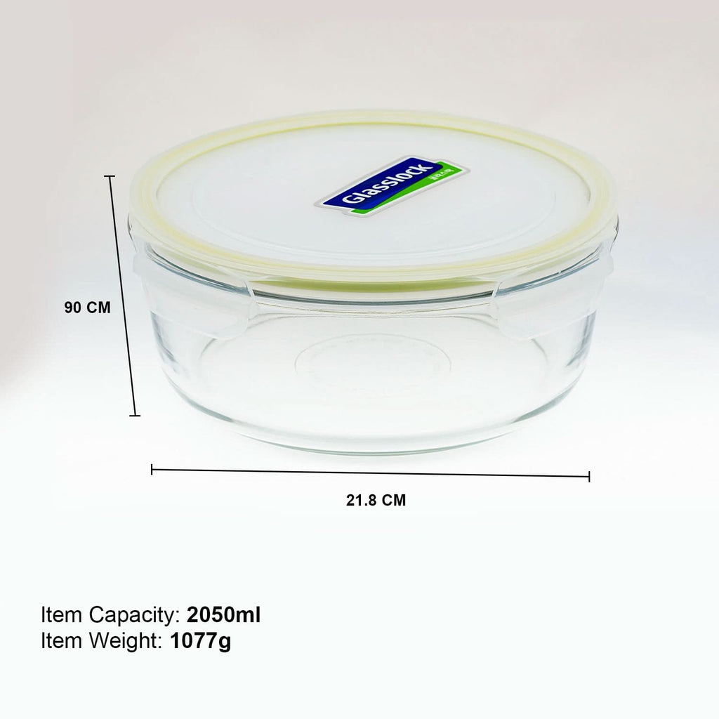 Glasslock Classic Airtight Tempered Food Container, Microwave Safe