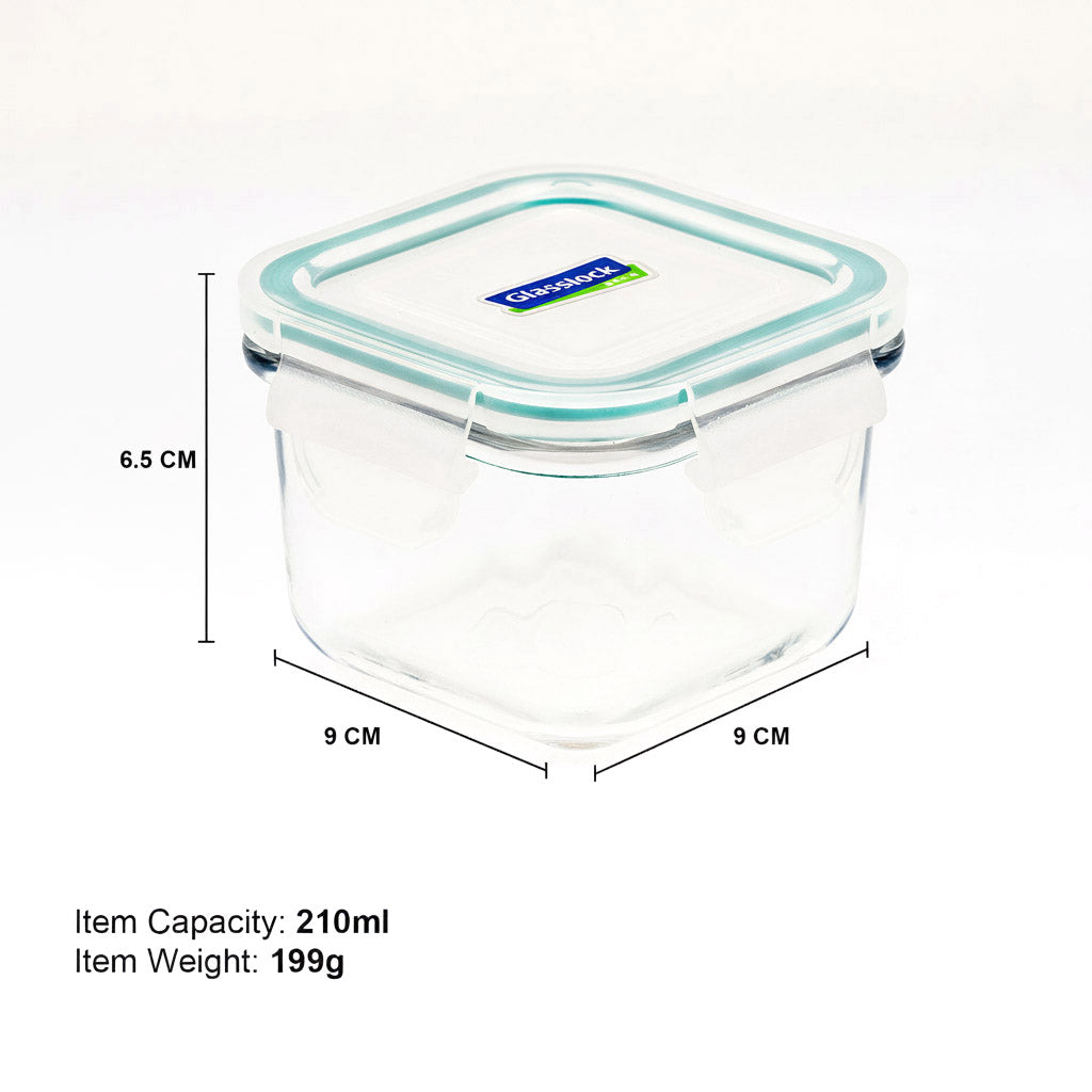 Glasslock Classic Airtight Tempered Food Container, Microwave Safe