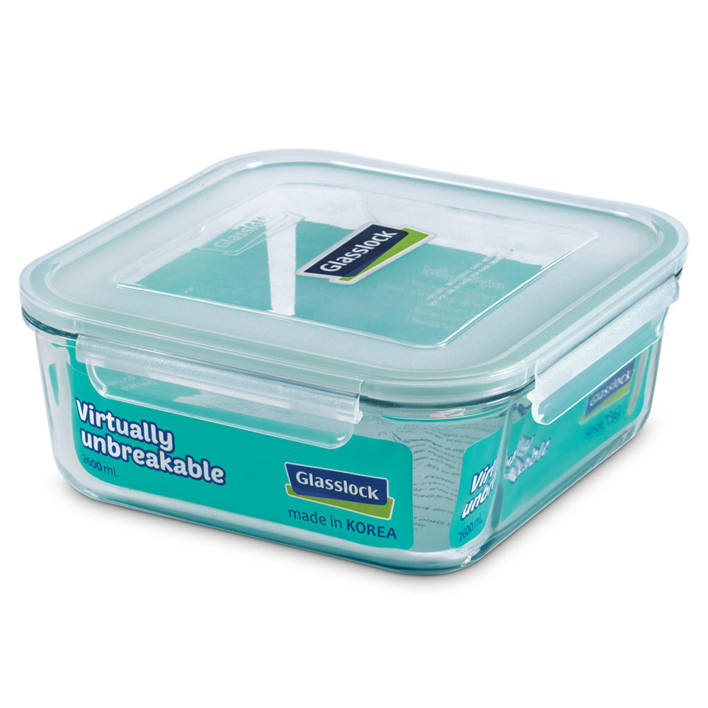 Glasslock Classic Airtight Tempered Food Container, Microwave Safe