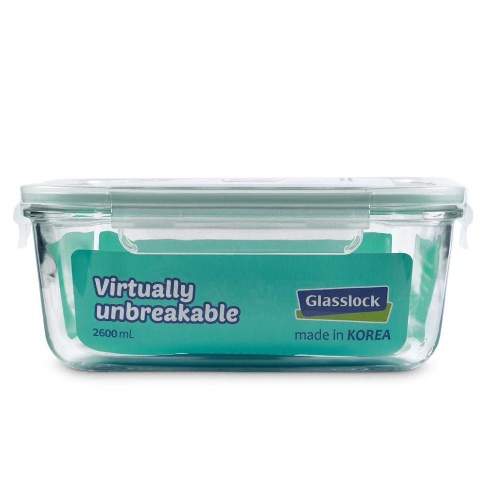 Glasslock Classic Airtight Tempered Food Container, Microwave Safe