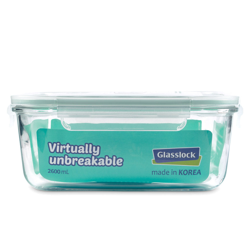 Glasslock Classic Airtight Tempered Food Container, Microwave Safe
