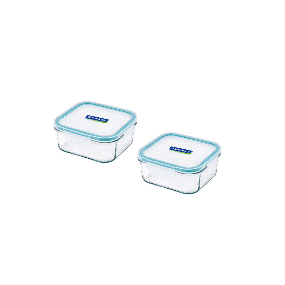 Glasslock Airtight Tempered Food Container, Microwave Safe, Square, Gift Set