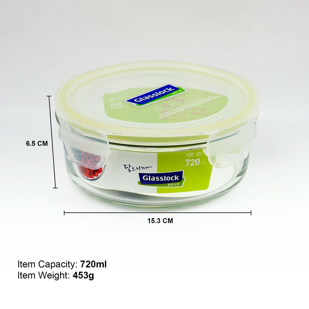 Glasslock Classic Airtight Tempered Food Container, Microwave Safe