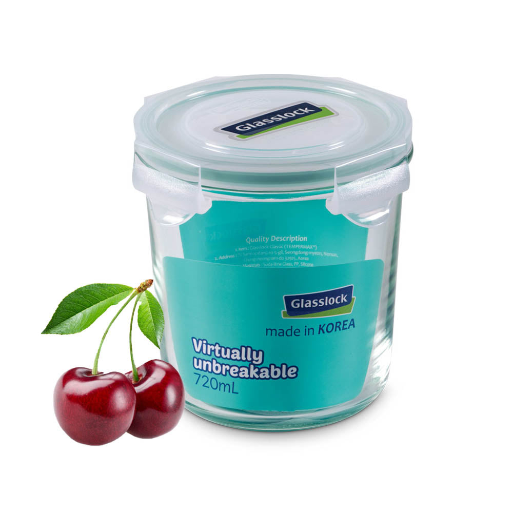 Glasslock Classic Airtight Tempered Food Container, Microwave Safe
