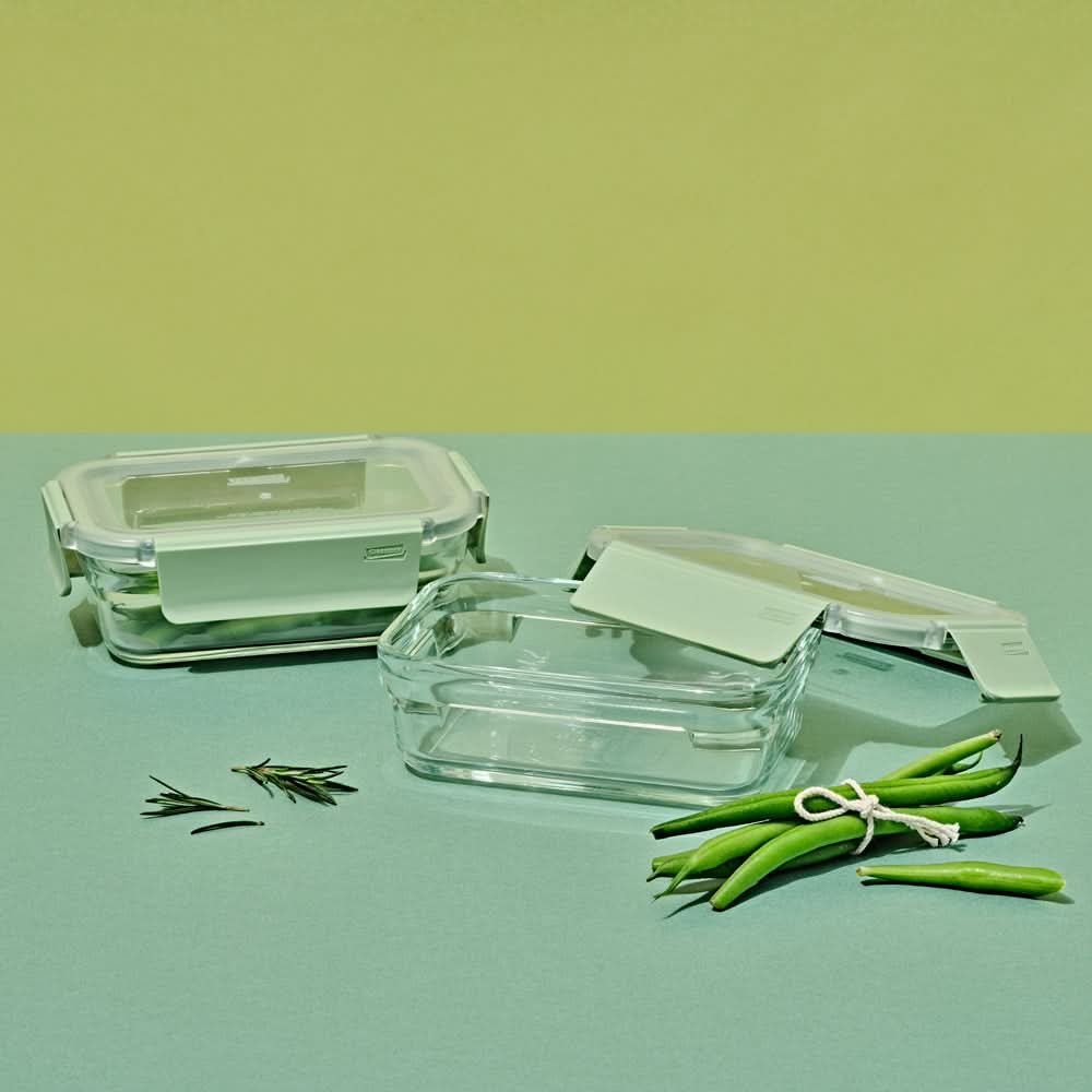 Glasslock Pure Airtight Tempered Food Container, Microwave Safe, Oven safe