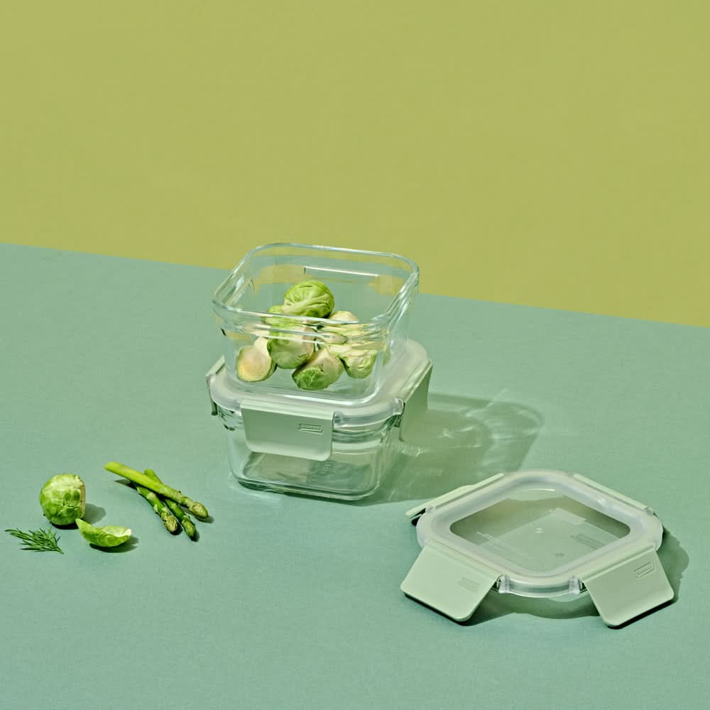 Glasslock Pure Airtight Tempered Food Container, Microwave Safe, Oven safe