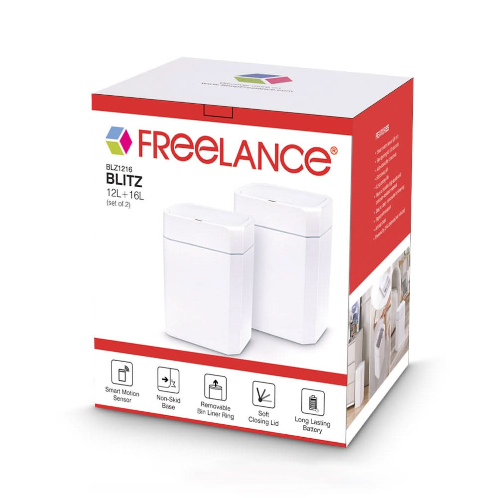 Blitz Sensor Bins Set of 2, 12 Litres & 16 Litres
