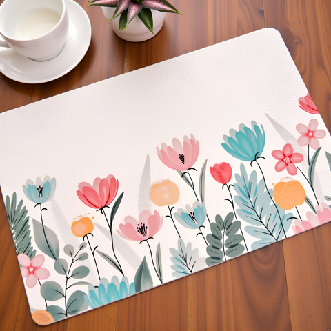 Bloom Table Mats & Coasters, Set of 6 + 6