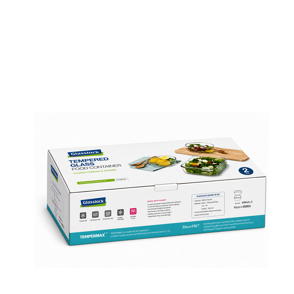 Glasslock Airtight Tempered Food Container, Microwave Safe, Square, Gift Set