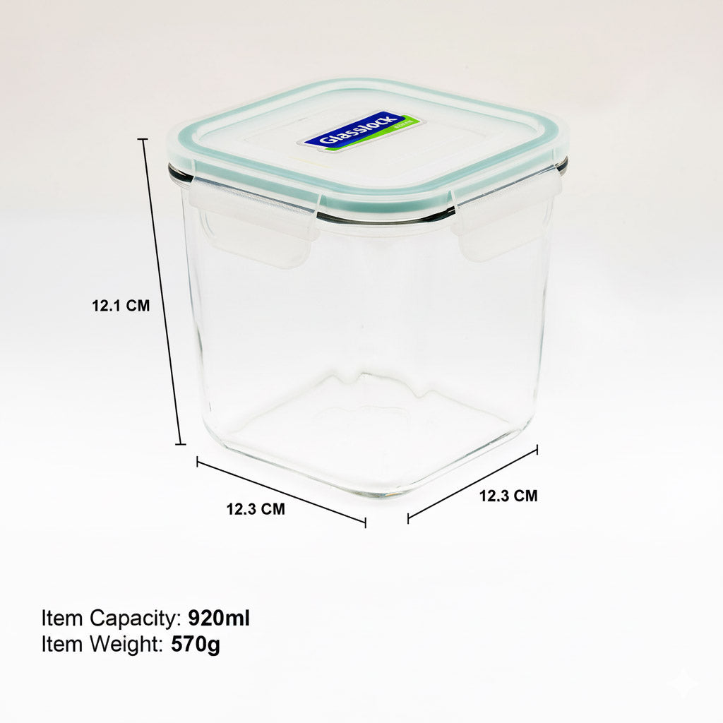 Glasslock Classic Airtight Tempered Food Container, Microwave Safe