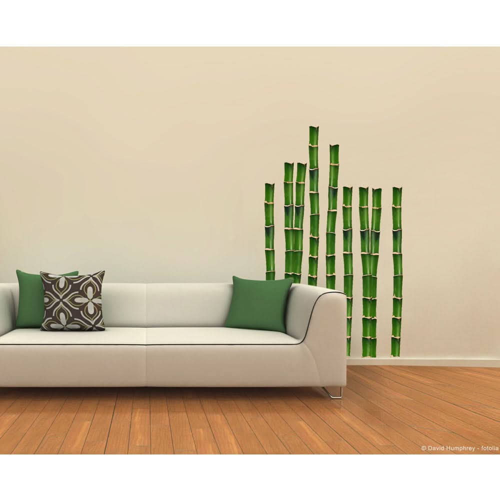 Plage Wall Sticker, Large, Bamboo