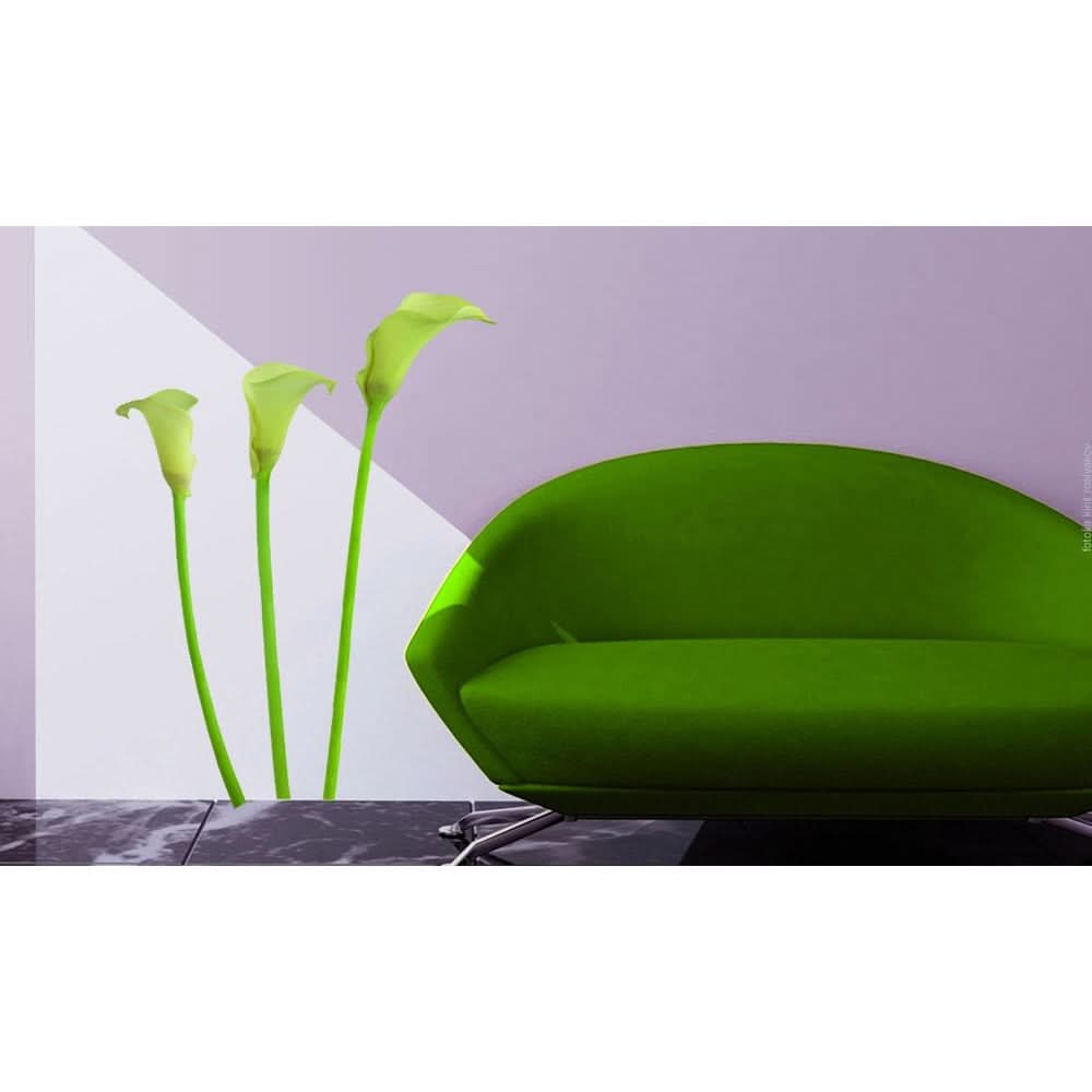 Plage Wall Sticker, Medium, Yellow Arums