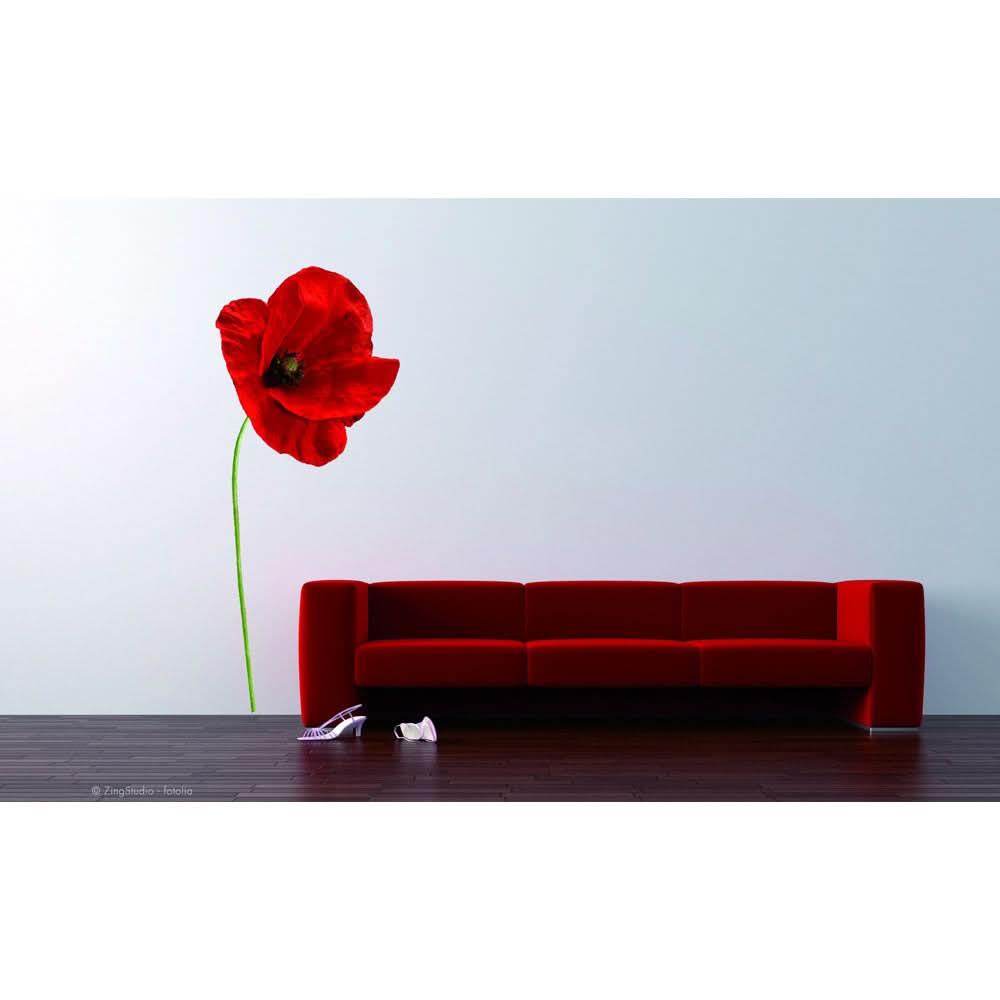 Plage Wall Sticker, Large, Poppy