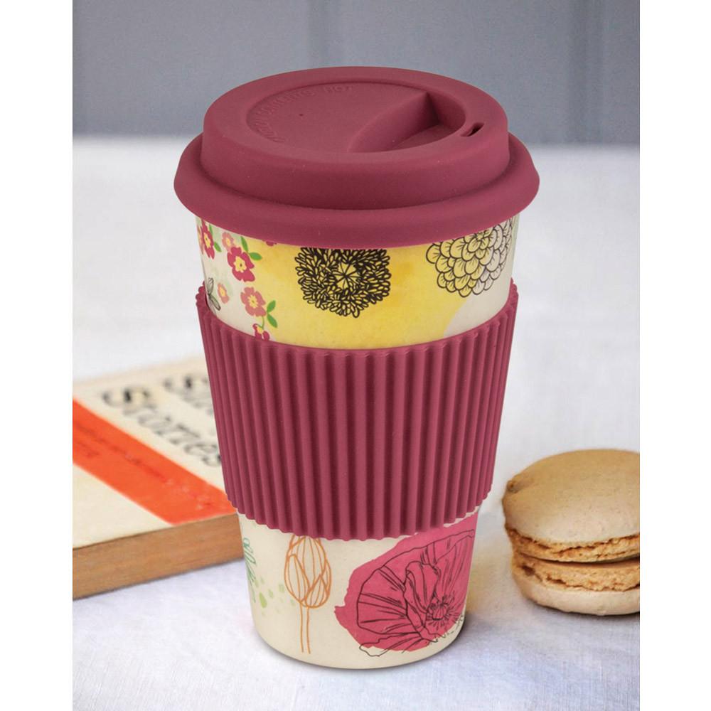 400ml Eco-Friendly Bamboo Fiber Coffee Mug Travel Mug With Lid