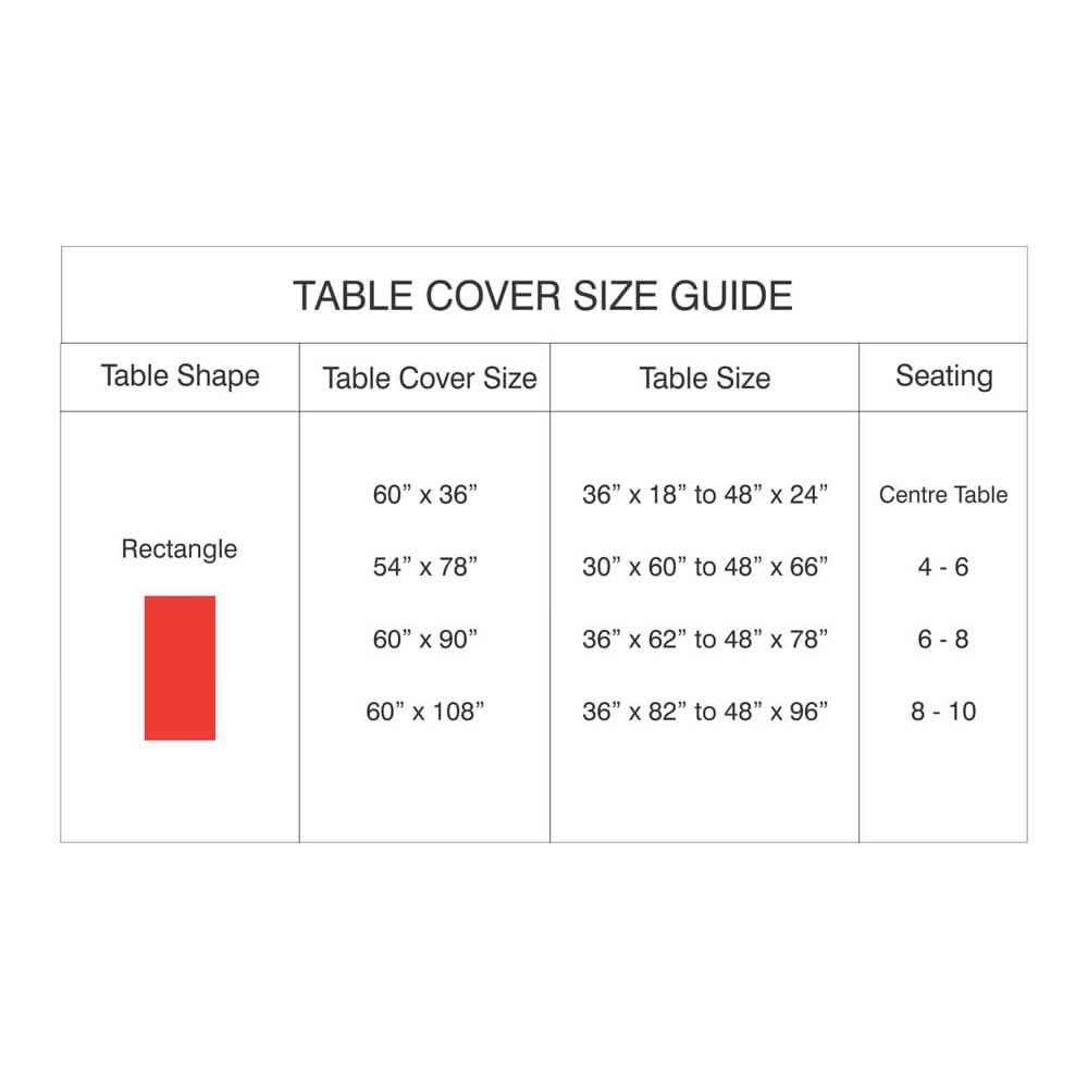 Table Cover Lotus, Rectangle