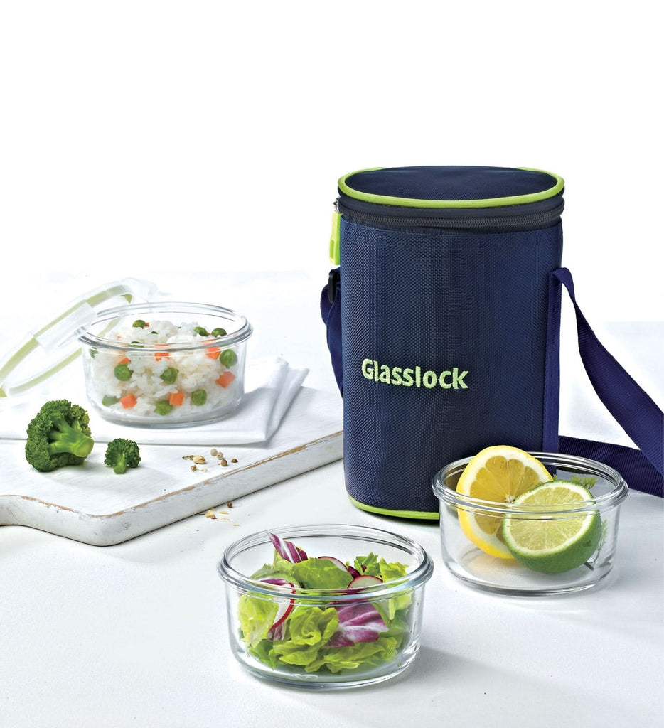 Glasslock Airtight Tempered Food Container, Microwave Safe, Square, Gift Set