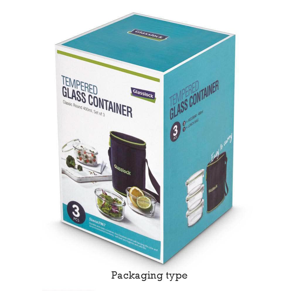 Glasslock Airtight Tempered Food Container, Microwave Safe, Square, Gift Set