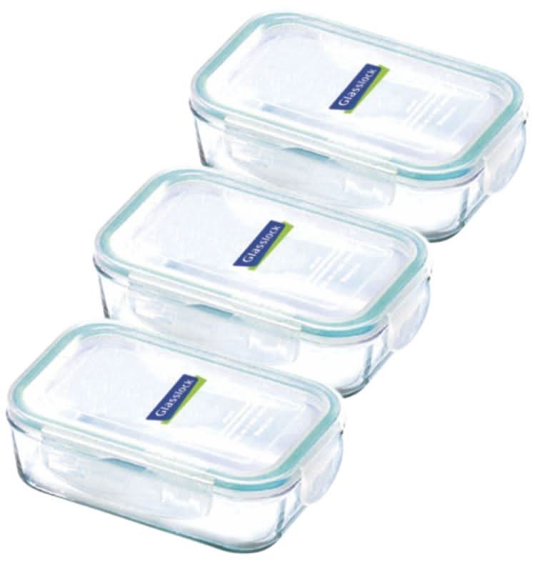 Glasslock Airtight Tempered Food Container, Microwave Safe, Square, Gift Set