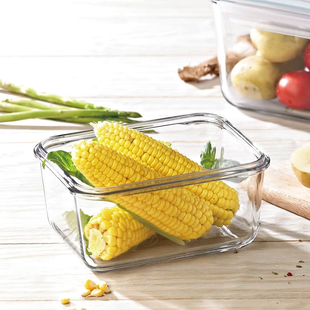 Glasslock Airtight Tempered Food Container, Microwave Safe, Handy type