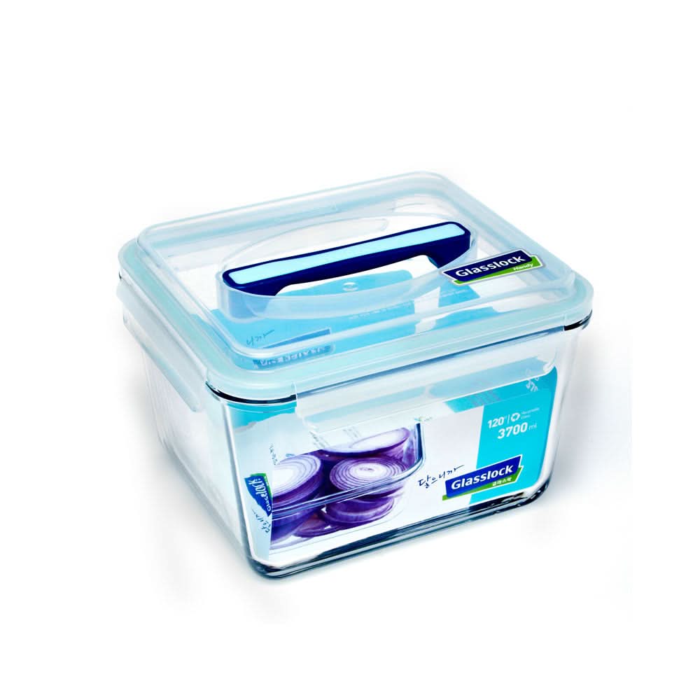 Glasslock Airtight Tempered Food Container, Microwave Safe, Handy type