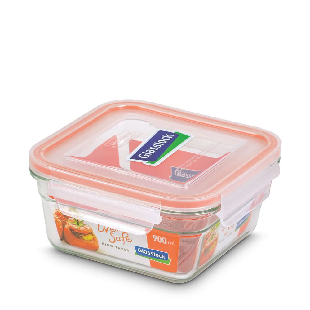 Glasslock Airtight Tempered Food Container, Oven Safe, Ring Taper