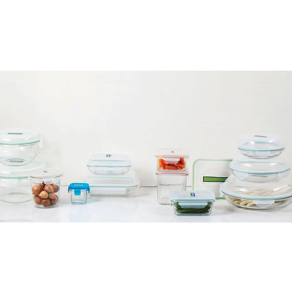 Glasslock Airtight Tempered Food Container, Microwave Safe, Handy type