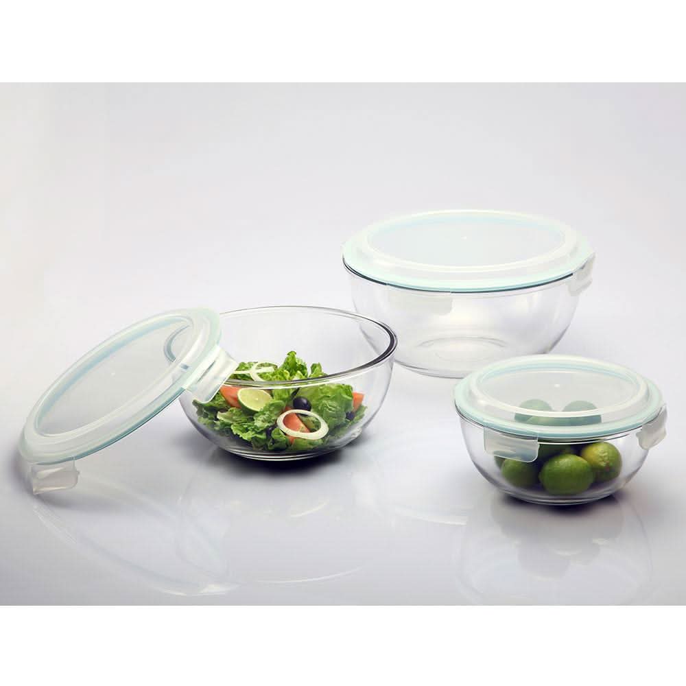 Glasslock Airtight Tempered Food Container, Microwave Safe, Mixing Bowl